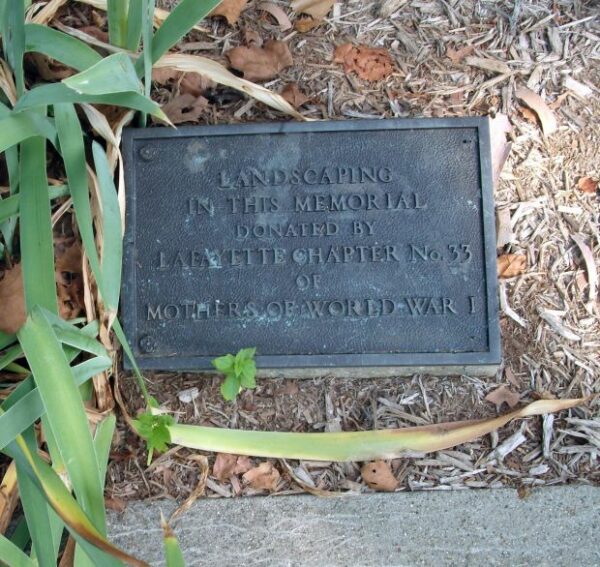 TIPPECANOE COUNTY ALL WARS MEMORIAL PLAQUE J