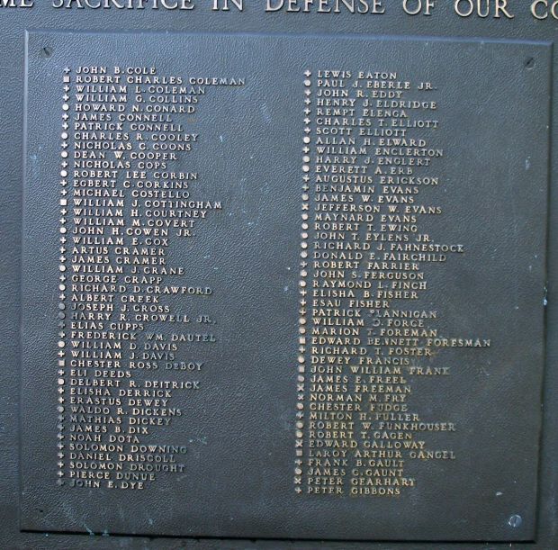 TIPPECANOE COUNTY ALL WARS MEMORIAL PLAQUE B
