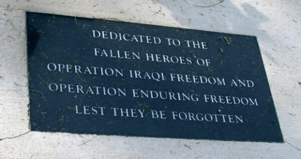 MCFERREN PARK V.F.W. MEMORIAL PLAQUE