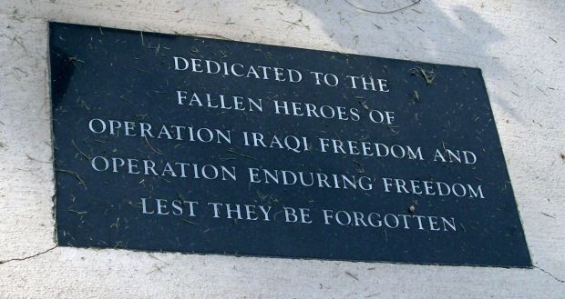 MCFERREN PARK V.F.W. MEMORIAL PLAQUE