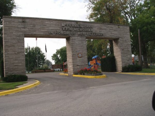 MCFERREN PARK V.F.W. MEMORIAL ARCH