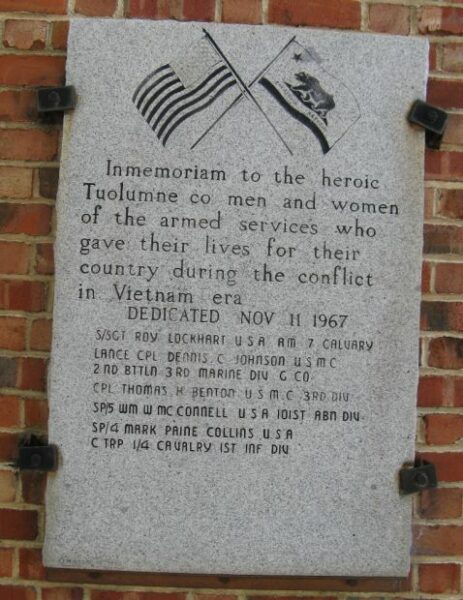 TUOLUMNE COUNTY VIETNAM VETERANS MEMORIAL TABLET