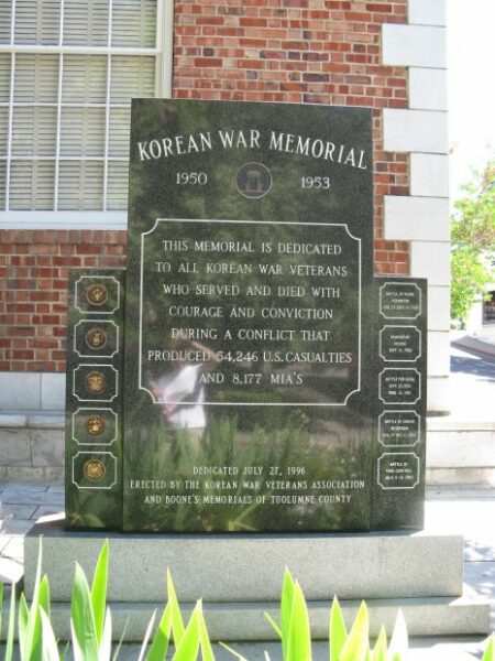 TUOLUMNE COUNTY KOREAN WAR MEMORIAL FRONT