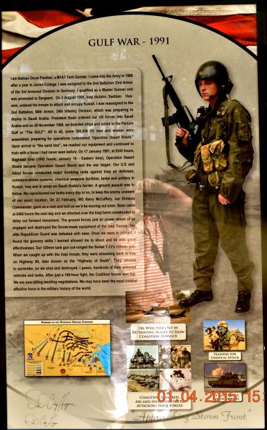 HUNTSVILLE GULF WAR-1991 MEMORIAL PANEL