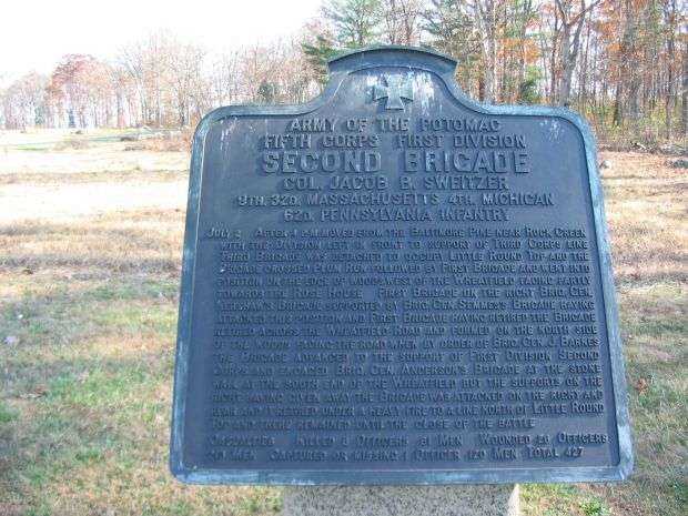 SECOND BRIGADE FIRST DIVISION FIFTH CORPS WAR MEMORIAL