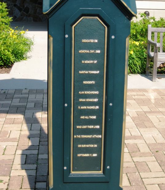 RAITAN TOWNSHIP SEPTEMBER 11, 2001 MEMORIAL CLOCK HONOR ROLL