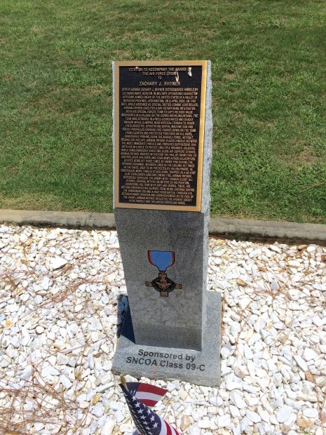 ZACHARY J. RHYNER AIR FORCE CROSS CITATION MEMORIAL PLAQUE