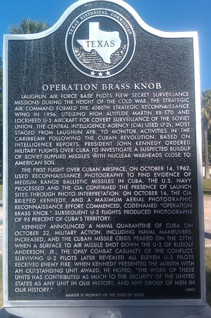 OPERATION BRASS KNOB MEMORIAL MARKER