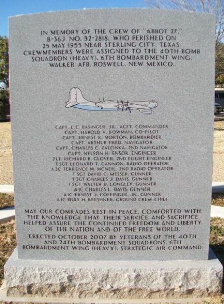 CREW OF “ABBOT 27” MEMORIAL