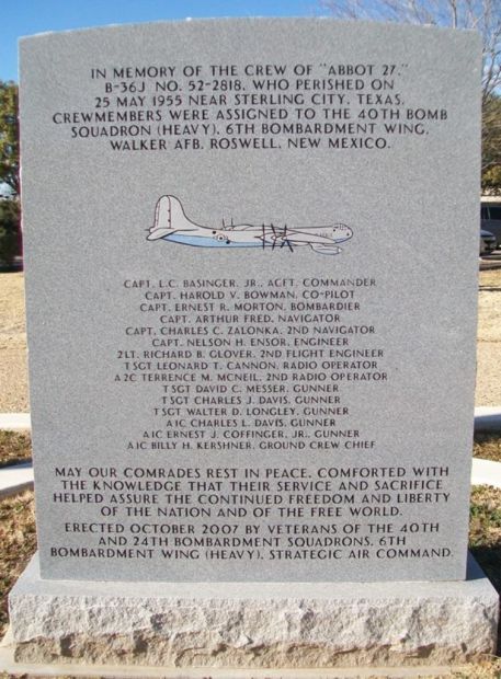 CREW OF “ABBOT 27” MEMORIAL