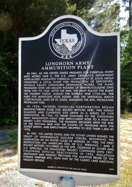 LONGHORN ARMY AMMUNITION PLANT MEMORIAL MARKER