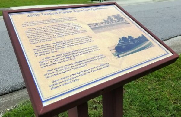 355TH TACTICAL FIGHTER SQUADRON OPERATIONS MEMORIAL PLAQUE