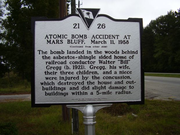 ATOMIC BOMB ACCIDENT MEMORIAL MARKER BACK