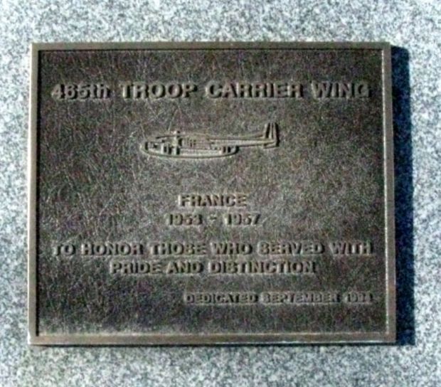 465TH TROOP CARRIER WING MEMORIAL PLAQUE