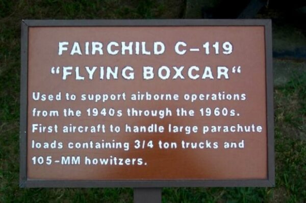 FAIRCHILD C-119 “FLYING BOXCAR” MEMORIAL PLAQUE