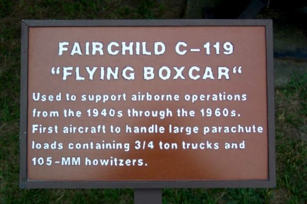 FAIRCHILD C-119 “FLYING BOXCAR” MEMORIAL PLAQUE