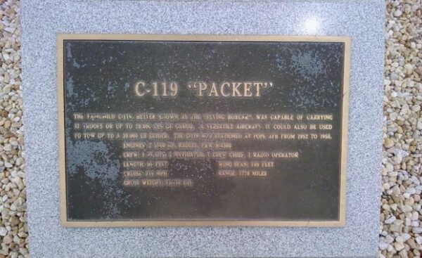 C-119 “PACKET” MEMORIAL AIRCRAFT PLAQUE
