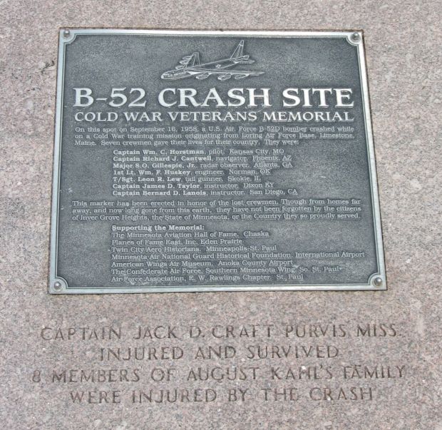 B-52 CRASH SITE MEMORIAL PLAQUE