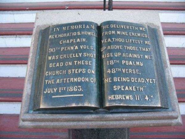 REVEREND HORATIO S. HOWELL WAR MEMORIAL PLAQUE