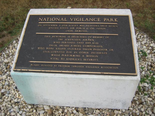 NATIONAL VIGILANCE PARK MEMORIAL AIRCRAFT PLAQUE A