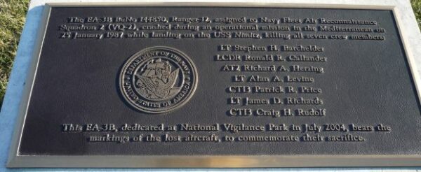 EA-3B SKYWARRIOR MEMORIAL PLAQUE B