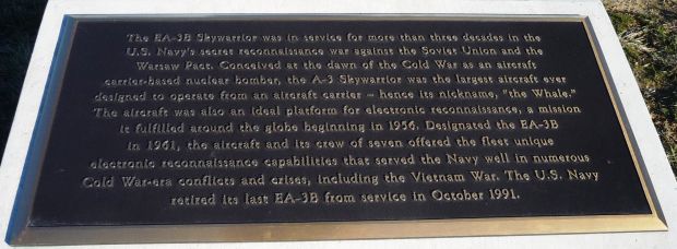 EA-3B SKYWARRIOR MEMORIAL PLAQUE A