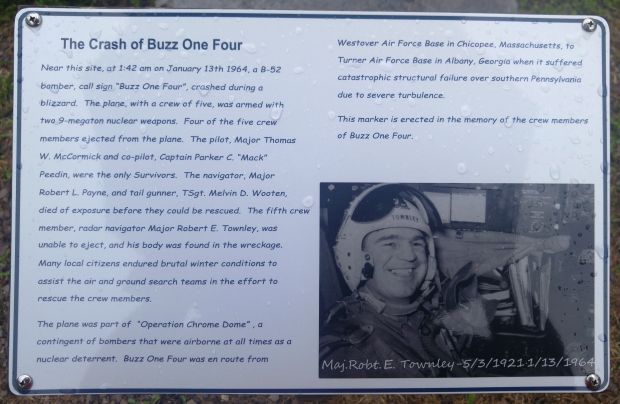 THE CRASH OF BUZZ ONE FOUR MEMORIAL PLAQUE