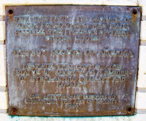 SALINA REPLICA OF THE STATUE OF LIBERTY MEMORIAL PLAQUE