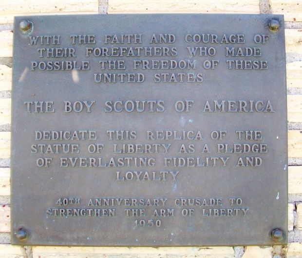 LA CROSSE REPLICA OF THE STATUE OF LIBERTY MEMORIAL PLAQUE
