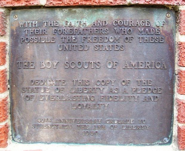 COFFEYVILLE REPLICA OF THE STATUE OF LIBERTY MEMORIAL PLAQUE