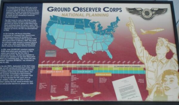 GROUND OBSERVER CORPS MEMORIAL PANEL