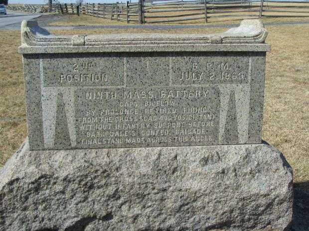 NINTH MASSACHUSETTS BATTERY 2ND POSITION MEMORIAL