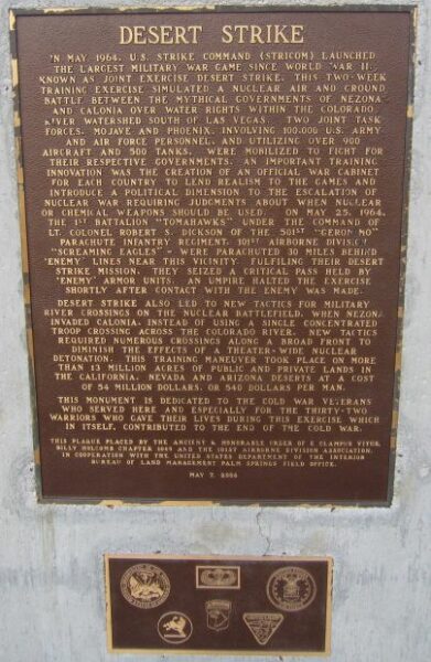 DESERT STRIKE MEMORIAL PLAQUE