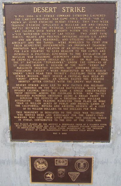 DESERT STRIKE MEMORIAL PLAQUE