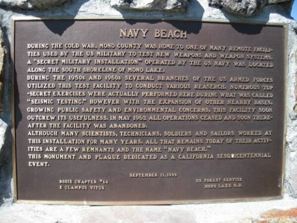 NAVY BEACH MEMORIAL PLAQUE