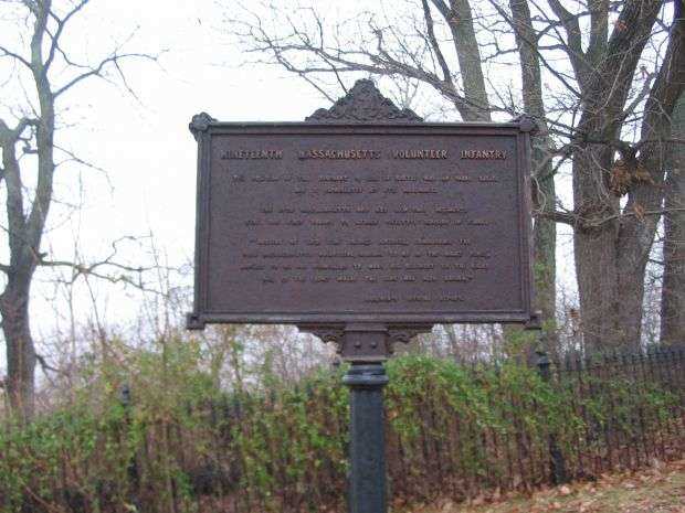 NINETEENTH MASSACHUSETTS VOLUNTEER INFANTRY WAR MEMORIAL MARKER