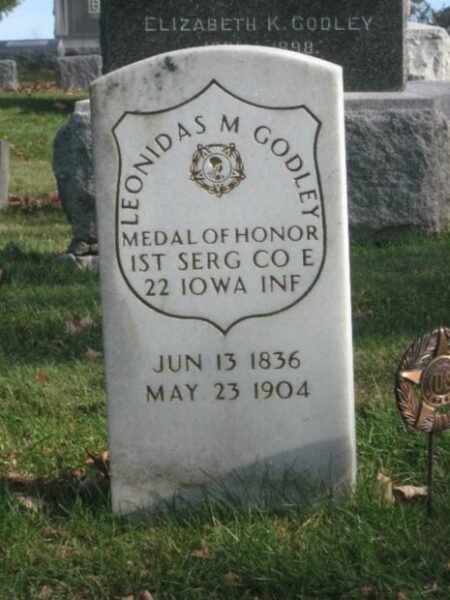 LEONIDAS M GODLEY MEDAL OF HONOR MEMORIAL GRAVESTONE