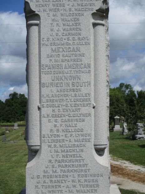 AGENCY CEMETERY CIVIL WAR MEMORIAL STONE A