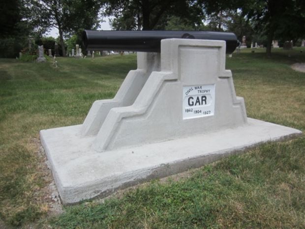 FAIRVIEW CEMETERY GAR MEMORIAL CANNON