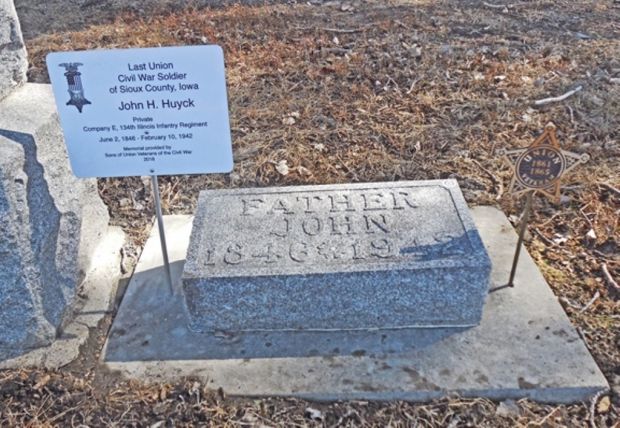 LAST LIVING CIVIL WAR SOLDIER OF SIOUX COUNTY MEMORIAL STONE PLAQUE