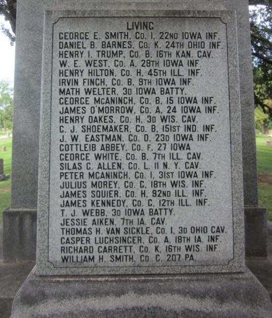 GRACE HILL CEMETERY CIVIL WAR VETERANS MEMORIAL STONE A