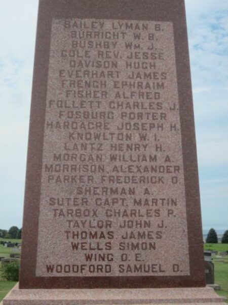 PLEASANT VIEW CEMETERY CIVIL WAR MEMORIAL STONE B