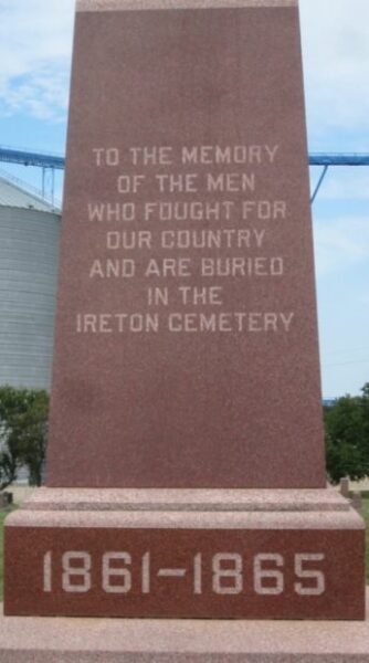 PLEASANT VIEW CEMETERY CIVIL WAR MEMORIAL STONE A