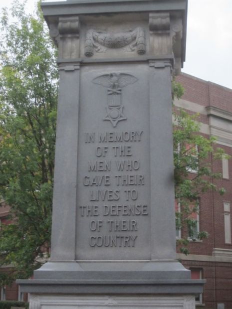 MOUNT AYR CIVIL WAR MEMORIAL DEDICATION STONE