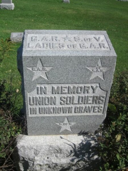 MONTEZUMA MASONIC CEMETERY UNKNOWN SOLDIERS MEMORIAL