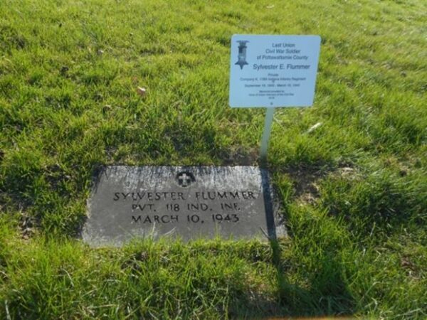 LAST LIVING CIVIL WAR SOLDIER OF POTTAWATTAMIE COUNTY MEMORIAL STONE