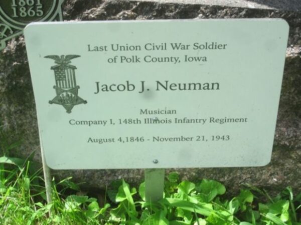 LAST LIVING CIVIL WAR SOLDIER OF POLK COUNTY MEMORIAL STONE PLAQUE