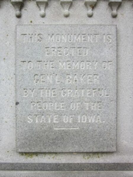 GENERAL NATHANIEL BAKER WAR MEMORIAL STONE D