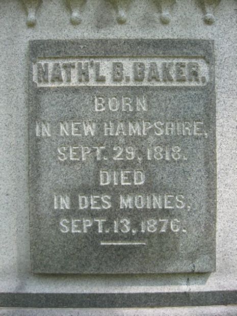 GENERAL NATHANIEL BAKER WAR MEMORIAL STONE A