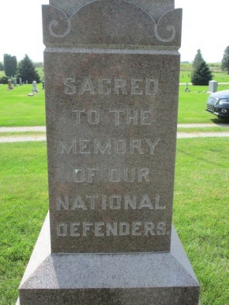 CLINTON-GARFIELD CEMETERY G.A.R. UNKNOWN DEAD WAR MEMORIAL SIDE D